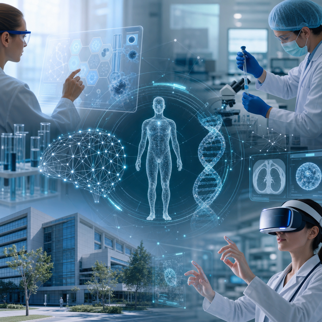 Tecnologías combinadas de IA y biotecnología para diagnóstico avanzado en entornos virtuales y reales