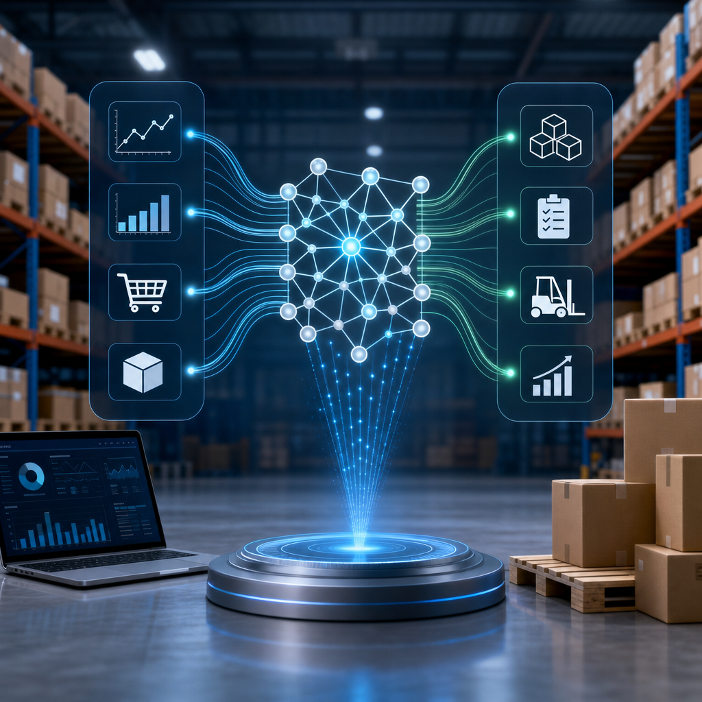 Algoritmo inspirado en redes neuronales optimizando gestión de inventarios empresariales