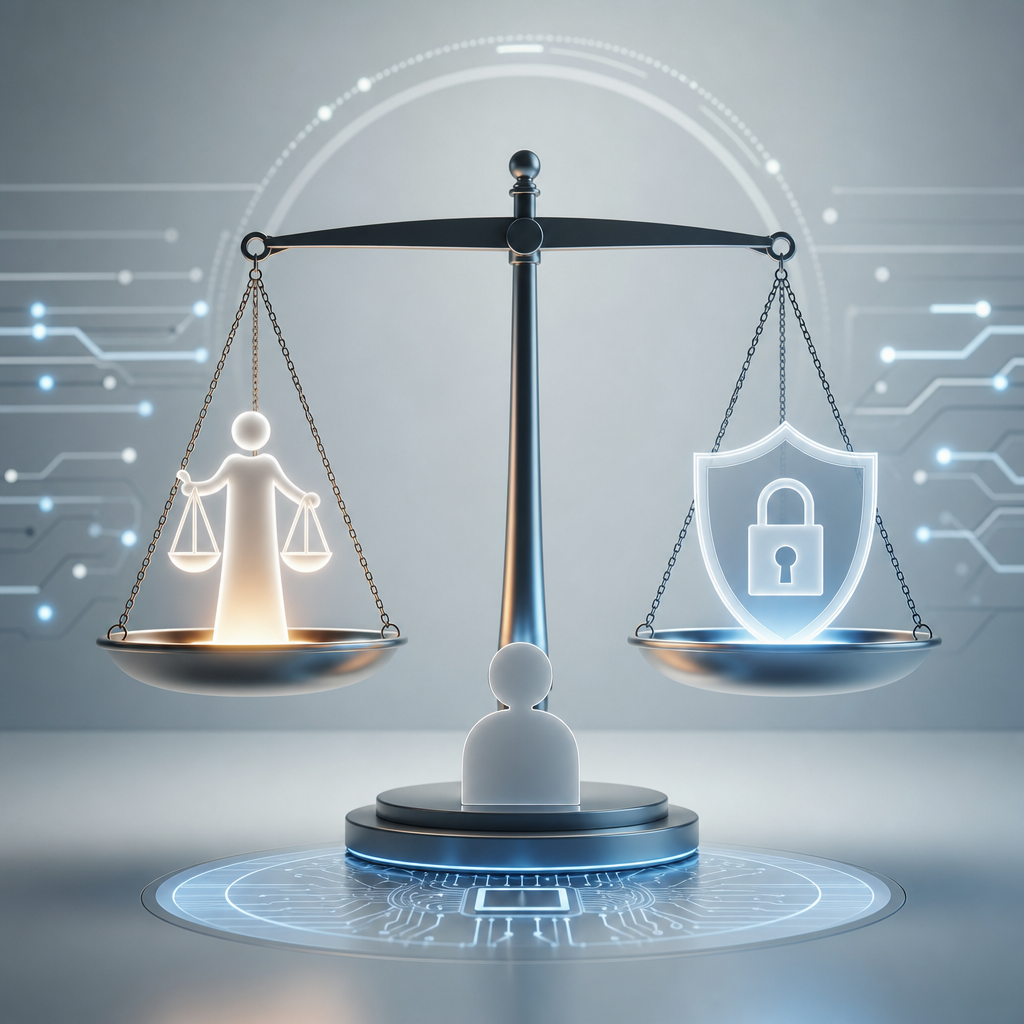 Un balance conceptual entre ética, privacidad y tecnología en un ambiente digital moderno