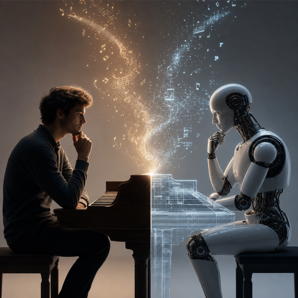 Reflexión filosófica sobre el impacto de la IA en la creatividad musical y autoría humana