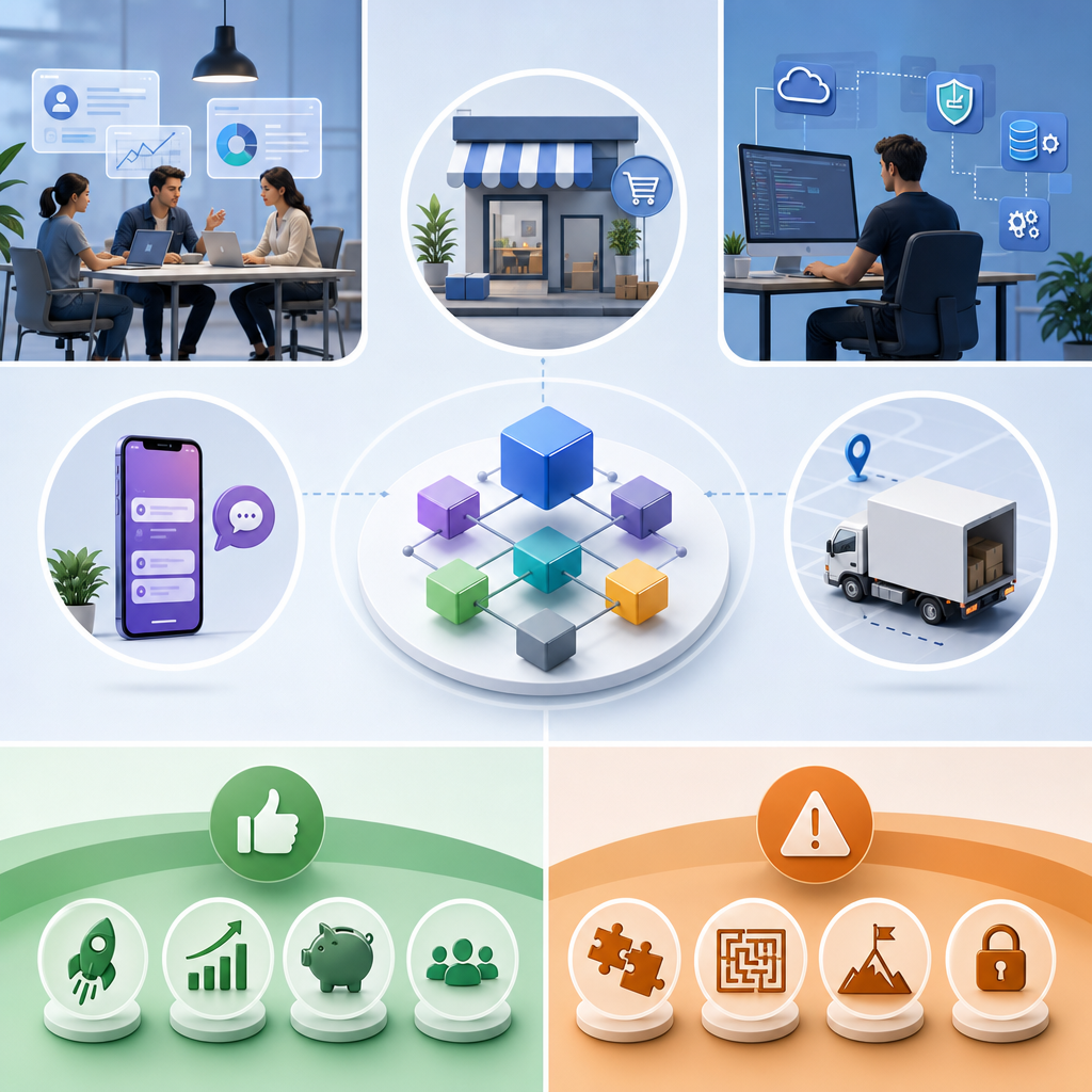 Ejemplo visual, casos de estudio de nano-servicios en empresas emergentes, beneficios y desafíos de la implementación