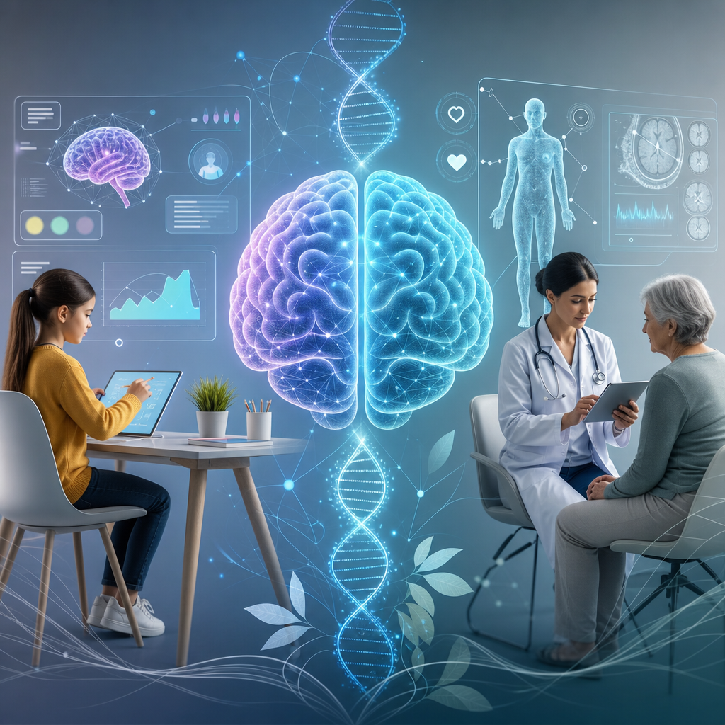 Representación de aplicaciones neurogenómicas en educación personalizada y asistencia en salud mediante tecnología avanzada